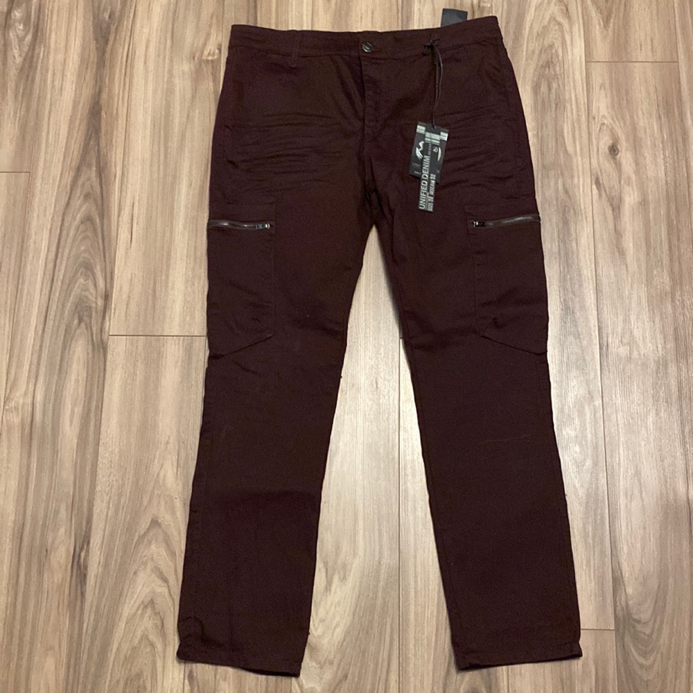 NWT Mens Burgandy/Wine Pants Sz 38